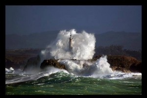 power of nature Lighthouse at Cantabria