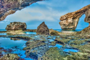 blue hole azure malta landscape photography