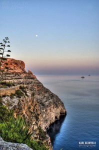 dusk one of the mainly beautiful views at wied iz-zurrieq Karl Glanville