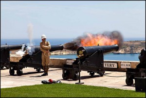 noon gun salute this is malta