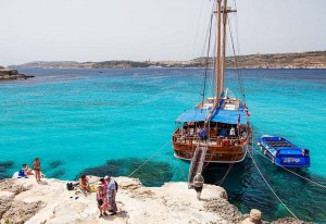 this is why they call it the blue lagoon comino this is malta