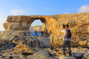 Take a photo now while it's still standing! Tourists capture shots of Gozo's famous Azure Window which has featured in films and television dramasfranco tabone