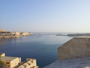 hardly a ripple in the water the sea is as smooth as glass at the entrance to malta gh Fort St Angelo - Heritage Malta