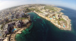 st georges bay Malta Air-Vision