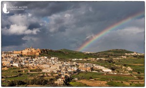 Is there a pot of gold in Gozo A beautiful double rainbow forms in the sky this morning as thundery rain showers with hail sweep across Malta and Gozo joanne mohr