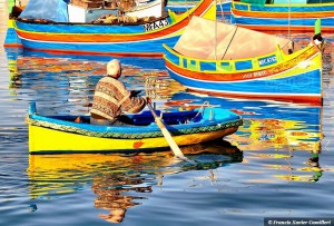 the vibrant colours of typical maltese fishing boats mxlokk francis xavier camiller