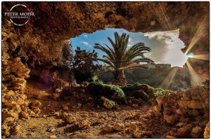 from inside a cave at lunzjata valley in gozo peter mohr